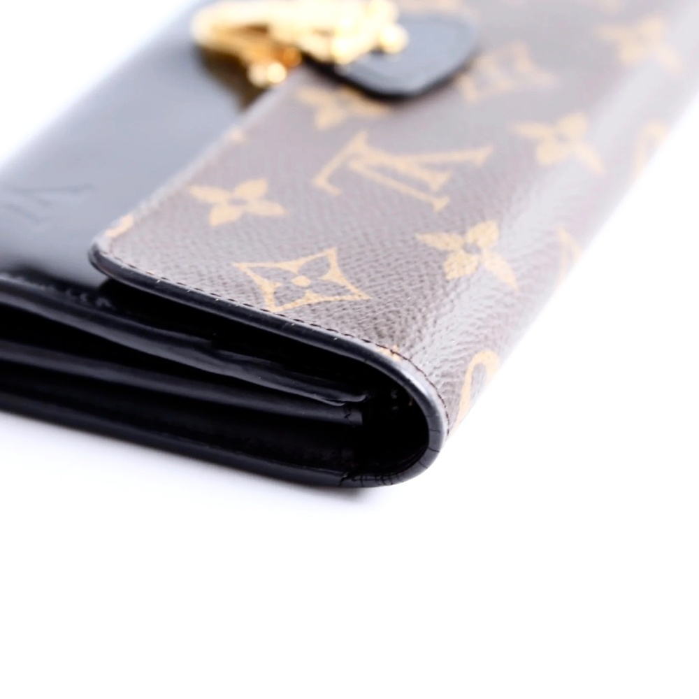 Louis Vuitton Cherrywood Monogram/Vernis Wallet Noir - Picture 11 of 13